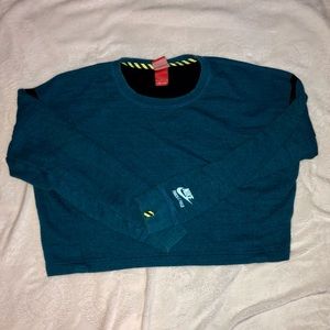 Nike Turquoise Cropped Crew Neck